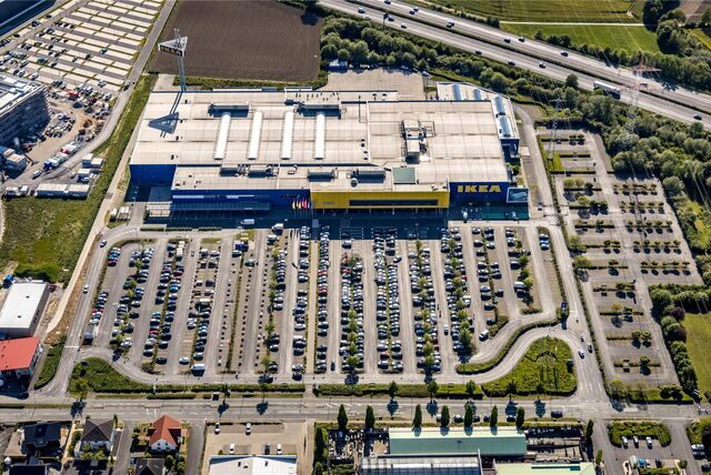 Luftbild von Ikea im Kamen Karree.