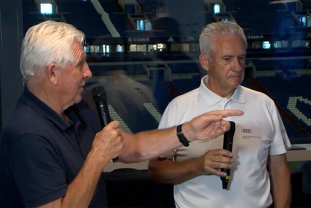 Fußball-Legenden Helmut Kremers und Klaus Fischer im Legenden-Talk.