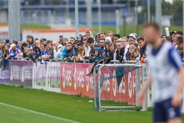Zuschauer beim Schalker Training.