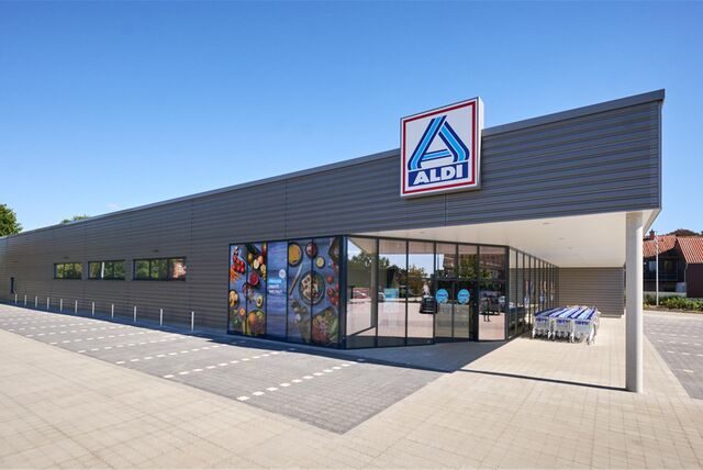 So soll der neue Aldi in Oberaden nach Abriss und Neubau aussehen.
