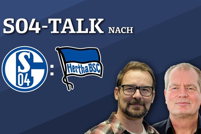 Schalke-Experte Norbert Neubaum und Schalke-Reporter René Preuß nach dem Spiel.