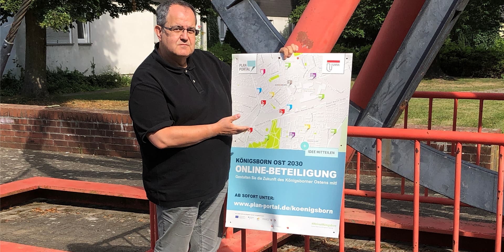 Noch bis zum 31. Juli läuft die Online-Befragung zu konkreten Verbesserungsvorschlägen im Königsborner Nordosten. Quartiersmanager Liberto Balaguer freut sich, wenn noch viele Ideen der Bürger kommen.