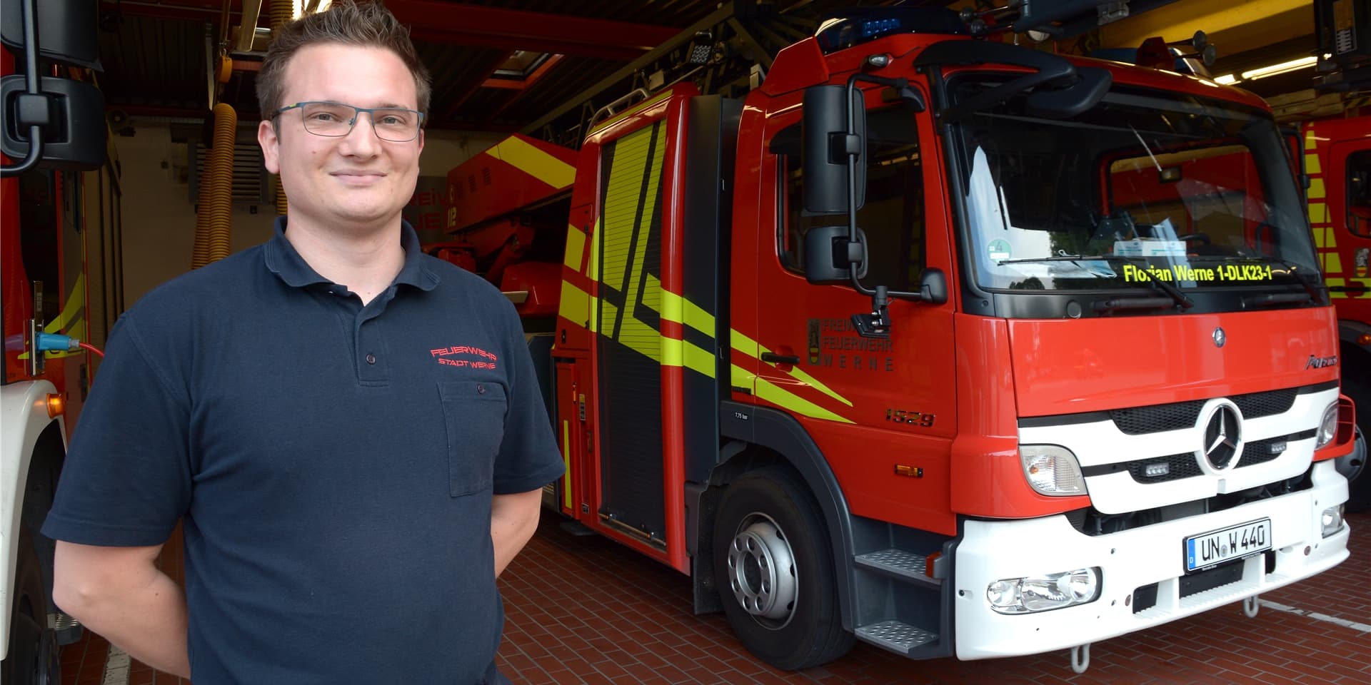 Björn Spatzier (30) ist bei der Freiwilligen Feuerwehr in Werne tätig.