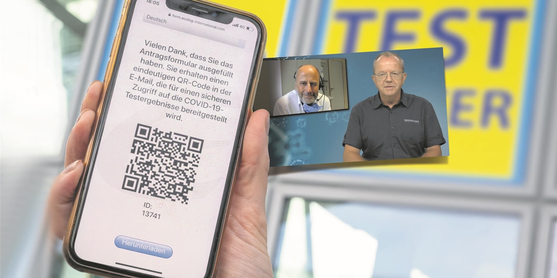 Dank moderner Technik erfahren Reiserückkehrer in Dortmund schneller als zuletzt in Bayern, wie bei ihnen der Corona-Test ausgefallen ist, erläutert Dr. Bernhard Schaaf im Videogespräch mit Ulrich Breulmann.