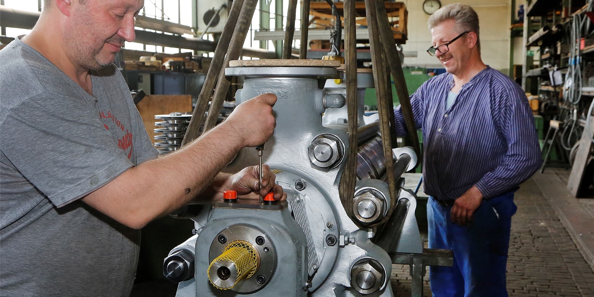 Szene aus einem Kamener Industriebetrieb: Wie können bestehende Arbeitsstellen erhalten und neue geschaffen werden?