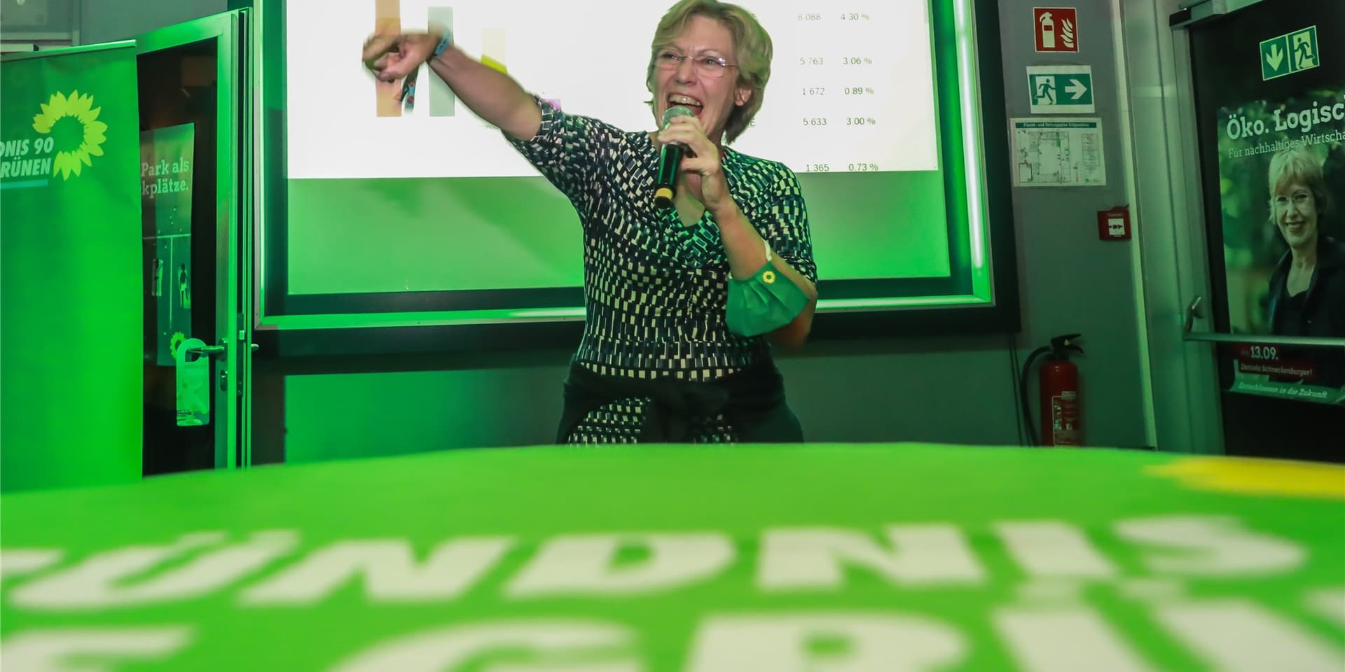Als OB-Kandidatin der Grünen schaffte es Daniela Schneckenburger zwar nicht in die Stichwahl, über das Stimmenplus von 9,4 Prozent für ihre Partei freute sie sich aber.