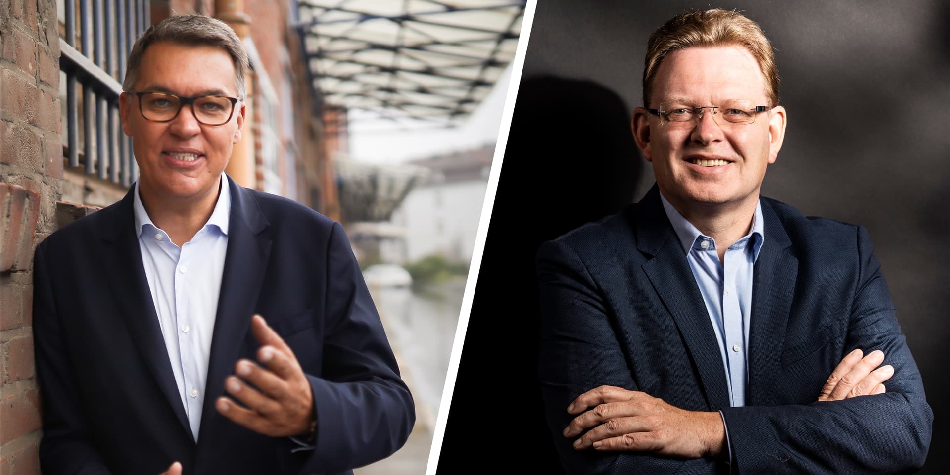 Thomas Westphal und Dr. Andreas Hollstein wollen beide Oberbürgermeister von Dortmund werden.