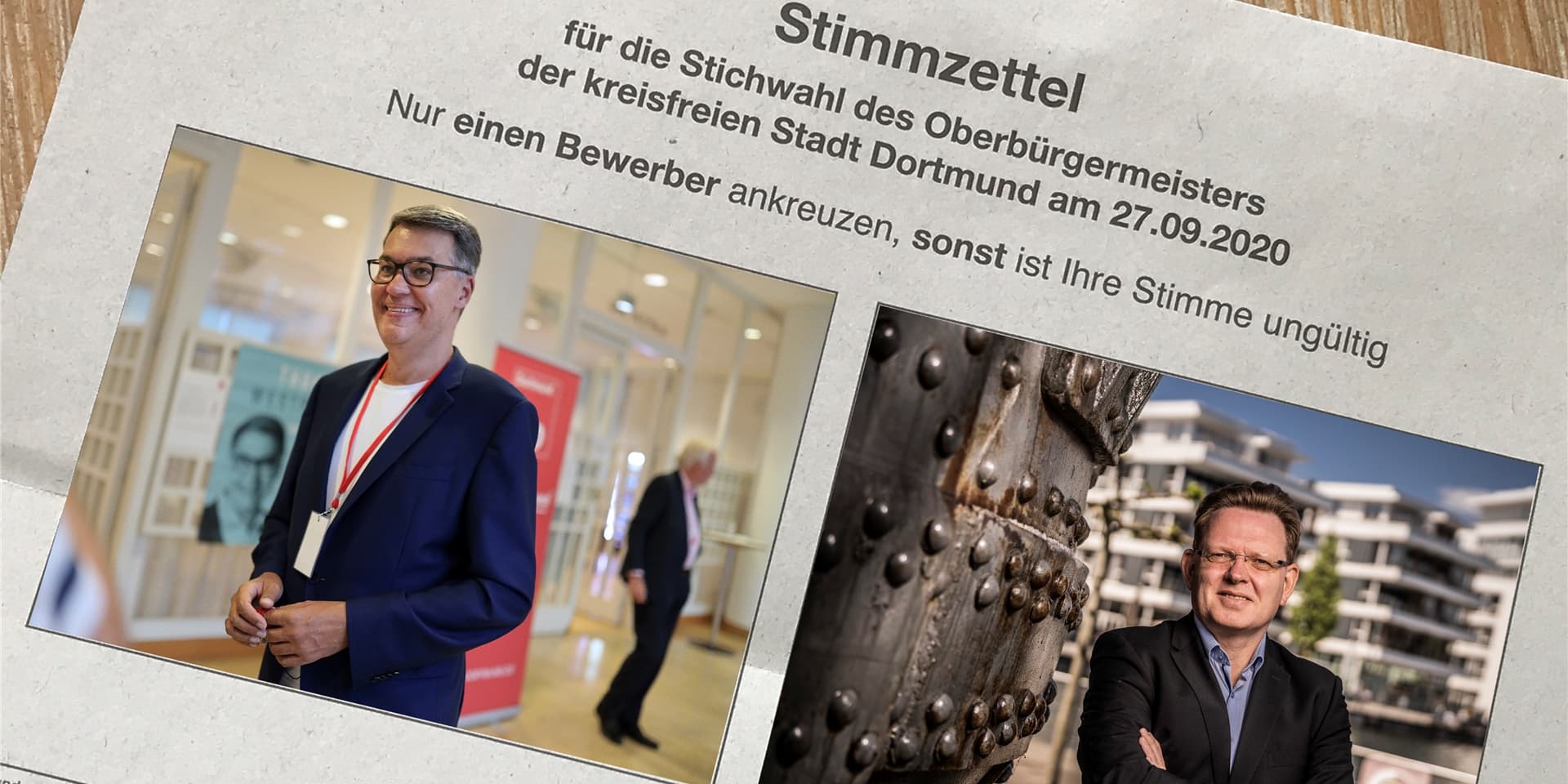 Thomas Westphal (l.) und Andreas Hollstein wollen Oberbürgermeister von Dortmund werden.