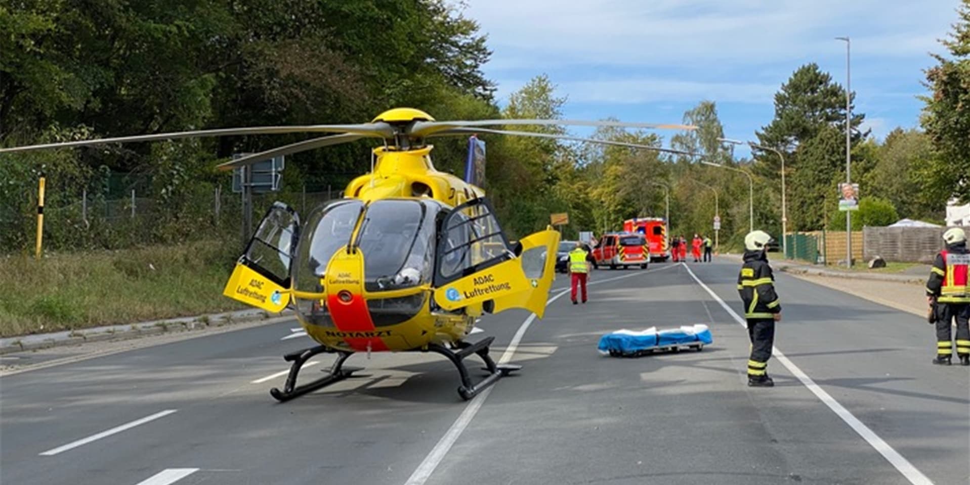 Bei einem Unfall an der Schwerter Straße in Iserlohn ist Christoph 8 zum Einsatz gekommen.