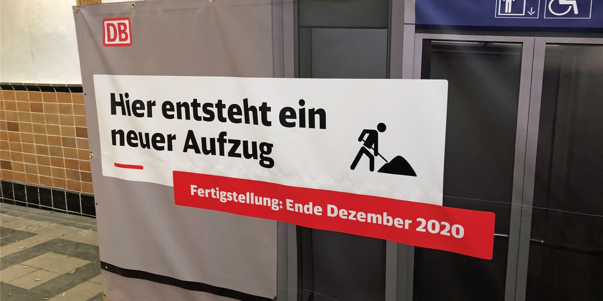Die Erneuerung des Aufzuges im Bahnhof Werne geht schneller als im Sommer 2020 geplant.