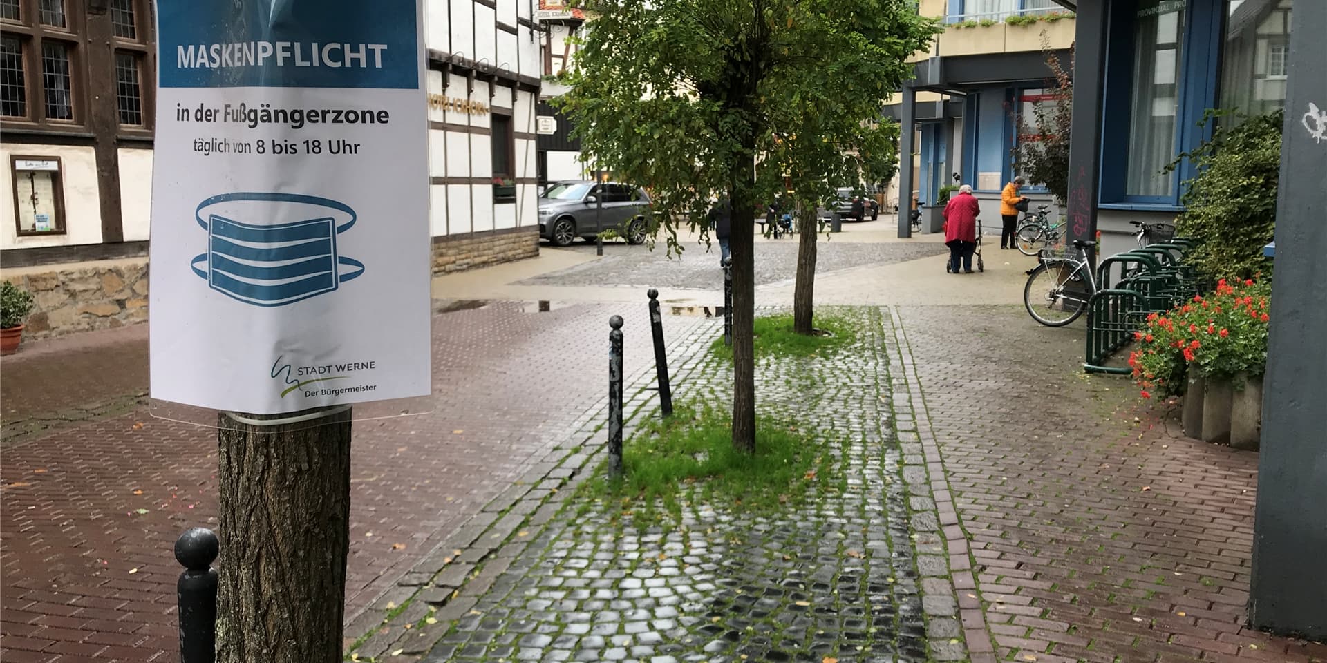 In der Werner Innenstadt herrscht Maskenpflicht.