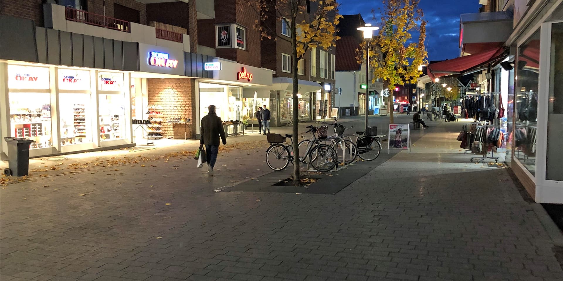 An einem späten Donnerstagnachmittag im November 2020 gegen 17.15 Uhr ist die Werner Innenstadt wie ausgestorben.