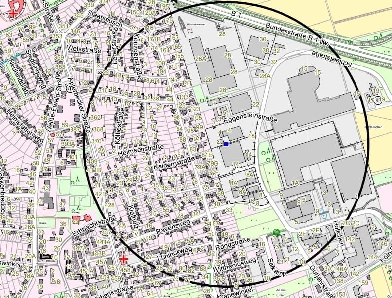 In einem Umkreis von 500 Metern muss das Gebiet evakuiert werden.