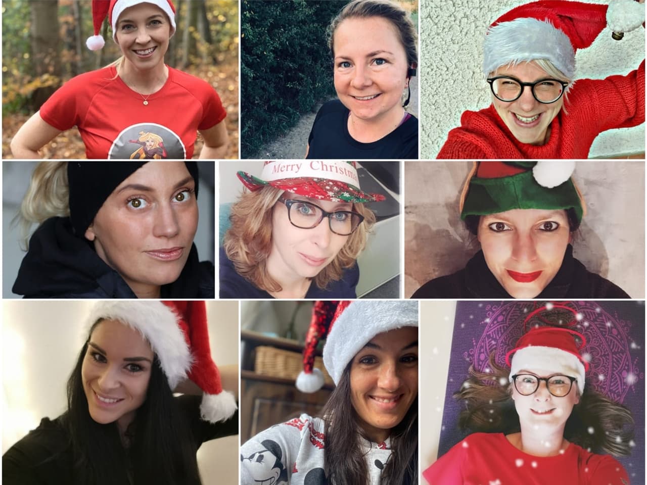 Die Gründerinnen der Community – Christina Stamm-Klaassen ist in der zweiten Reihe rechts, mit der grün-roten Weihnachtsmütze.