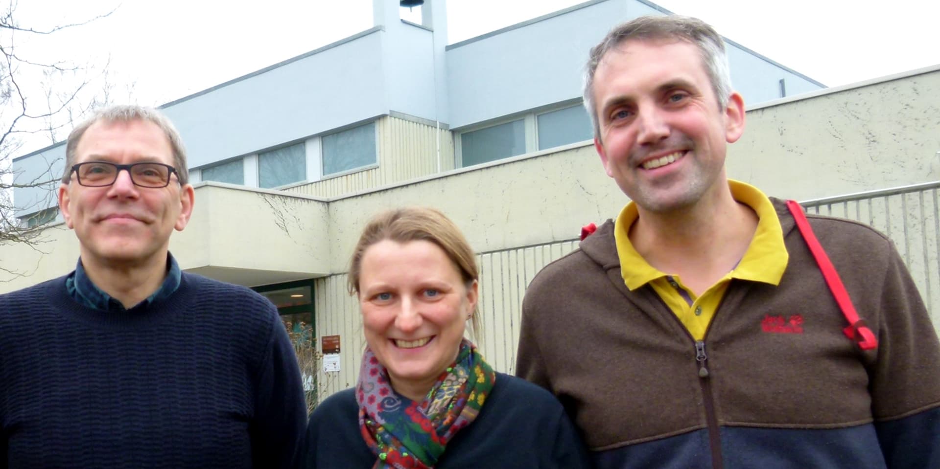 Diakon Michael Reckmann (l.) , Pfarrerin Carolyne Knoll und Pfarrer Alexander Meese zählen zu den Unterstützern des offenen Briefes.