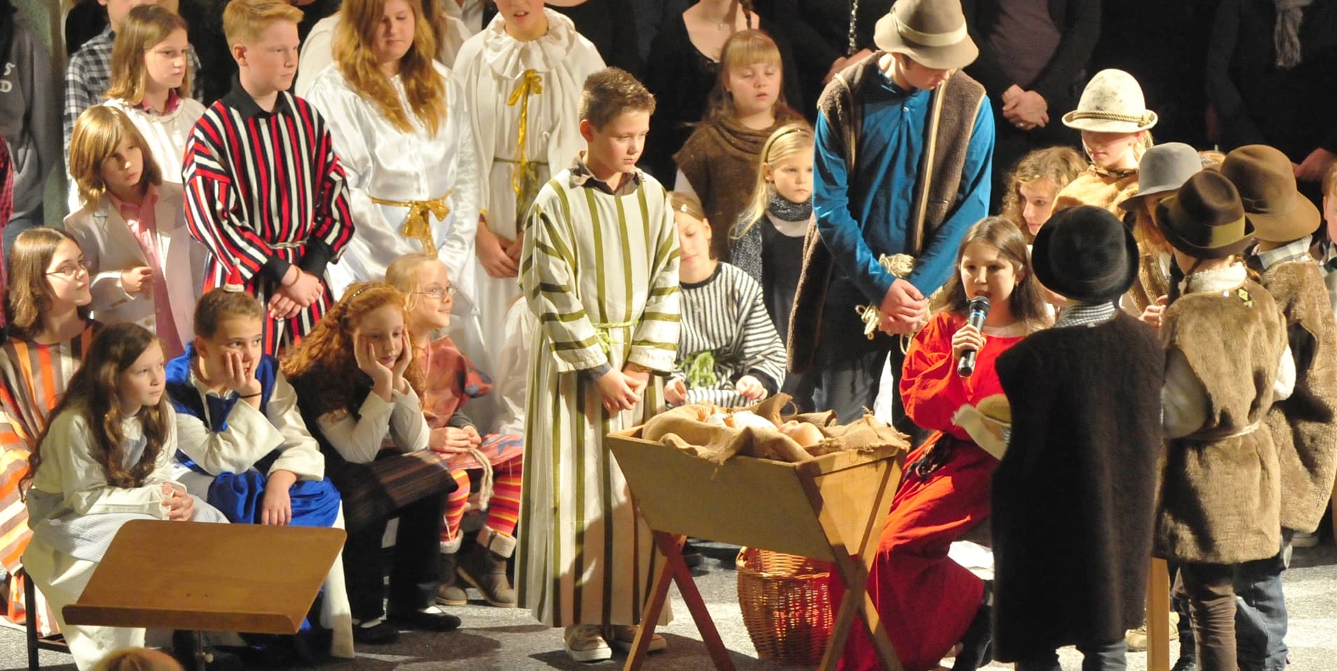 Festliche Gottesdienste mit Krippenspielen (wie auf diesem Archiv-Foto) gibt es in diesem Corona-Jahr in der Christophorus-Gemeinde Werne nicht.