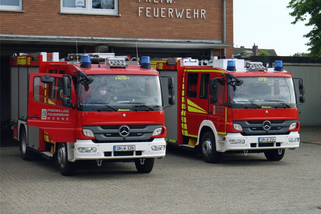 Die Feuerwehr aus Stockum hatte es nicht weit bis zum Einsatzort - sie musste schräg gegenüber zur Panhoff-Stiftung.