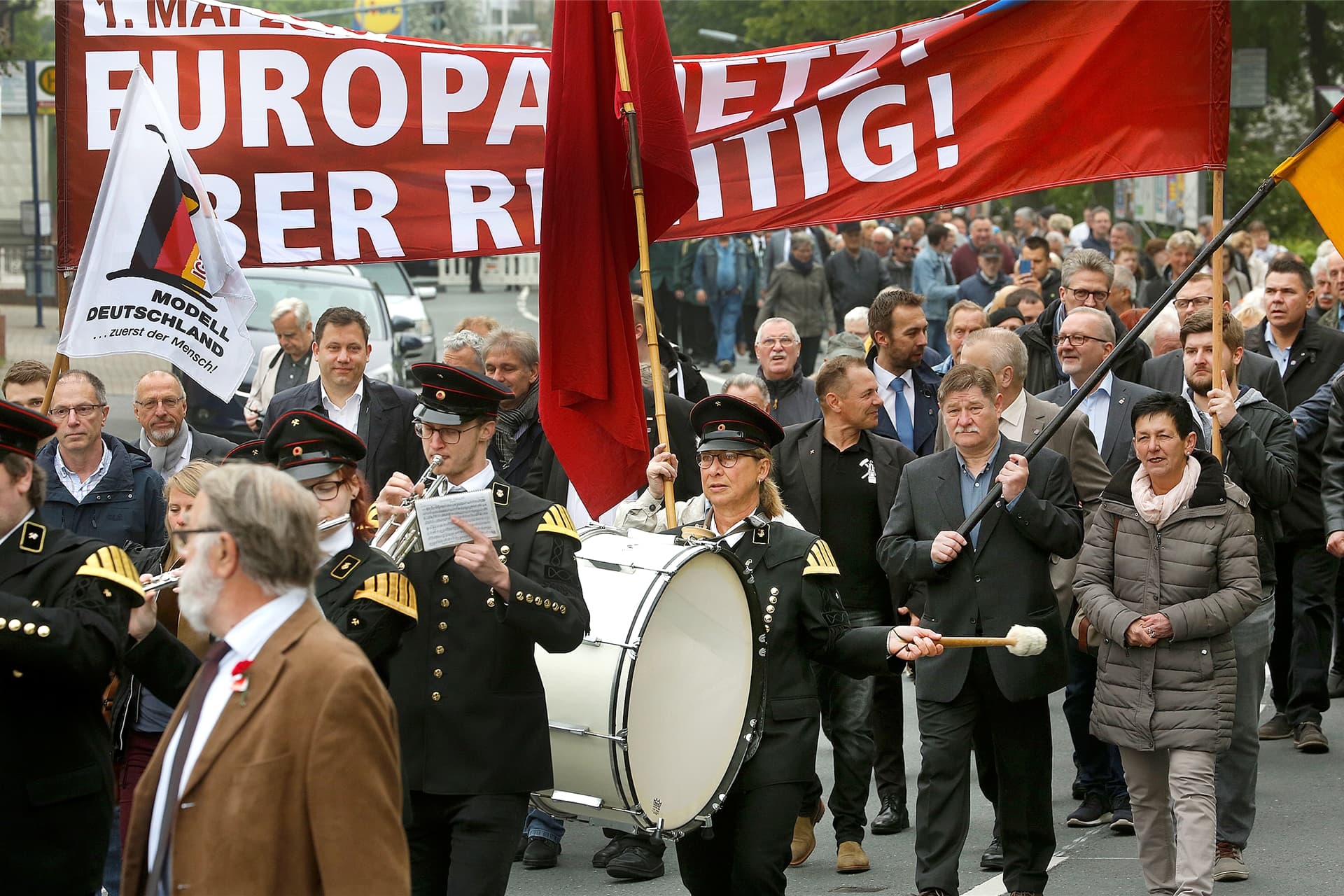 Im Jahr 2019 gab es die bisher letzte Maikundgebung in Bergkamen-Oberaden, damals noch mit der Beteiligung vieler Bergkamener Sozialdemokraten. 2021 fällt sie schon zum zweiten Mal aus.
