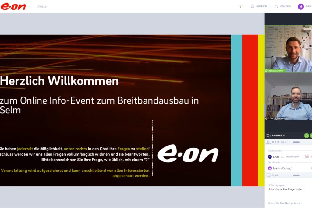Das Unternehmen Westenergie Breitband lädt Selmer zu Onlinebürgerversammlungen ein.