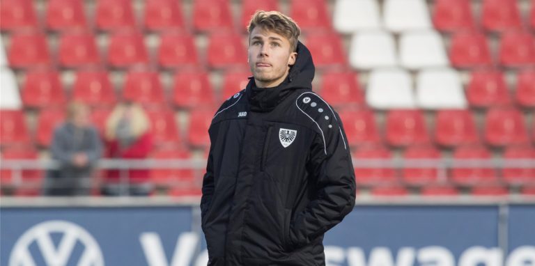 Joel Grodowski von Regionalligist Preußen Münster gehört diese Saison zu den besten bei den Adlerträgern.