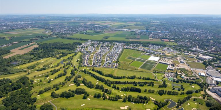 Das Neubaugebiet Hohenbuschei in Brackel. Der Stadtbezirk hatte zuletzt einen der stärksten Prozentualen Anstiege bei Corona-Neuinfektionen.