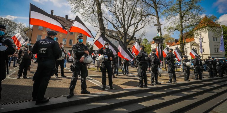Am Tag der Arbeit haben sich Rechtsextremisten in Dorstfeld zu einer Kundgebung getroffen.