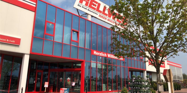 Handwerker und Gewerbetreibende kommen jetzt nicht mehr einfach so in den Hellweg-Baumarkt Selm.