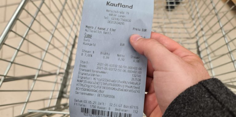 Seit dem 1. März gibt es die blauen „Ökobons“ auch bei Kaufland in Lünen an der Merschstraße.
