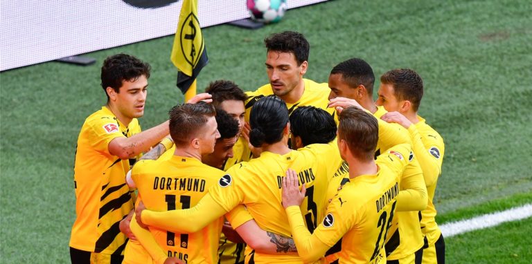 Beim BVB gibt es Grund zum Jubeln. Die Mannschaft hat die Qualifikation für die Champions League wieder selbst in der Hand.