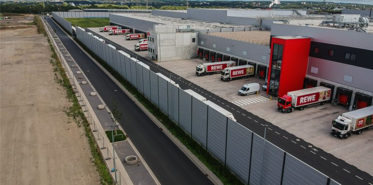 In der Nähe des Rewe-Logistikzentrums wurde der Blindgänger gefunden.