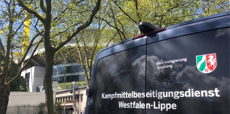 Der Kampftmittelbeseitigungsdienst Westfalen-Lippe entschärfte am Freitag (21. Mai) eine Bombe in der Nähe des BVB-Stadions.