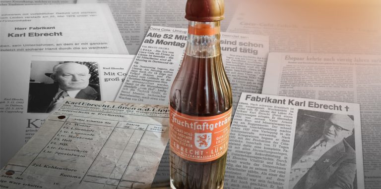Die Firma von Karl Ebrecht füllte das „Fruchtsaftgetränk“ in den 1930er Jahren ab. Heute gibt es den Betrieb in Lünen nicht mehr.