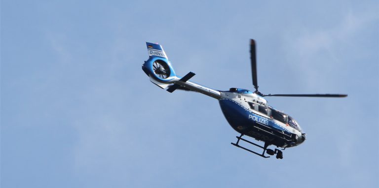 Die Polizei suchte Heinz Dellbrügge unter anderem mit einem Hubschrauber.