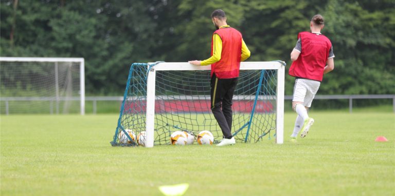 Bei Eintracht Werne wurde wieder trainiert – eine andere Werner Mannschaft trainierte noch nicht.