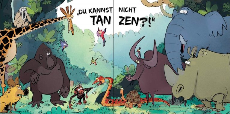Affe Jim hat keinen Bock auf einen Tanz – was die Tiere im Dschungel gar nicht verstehen.