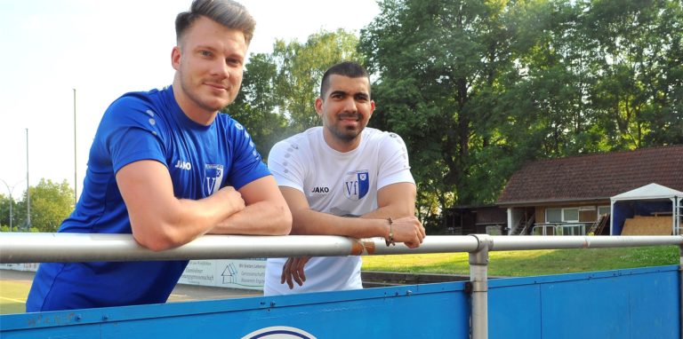 Der eine lebte zuletzt in Mexiko, der andere kommt aus Panama: Lukas Severin (li.) und Mario Alvarado, Neuzugänge des VfL Schwerte.