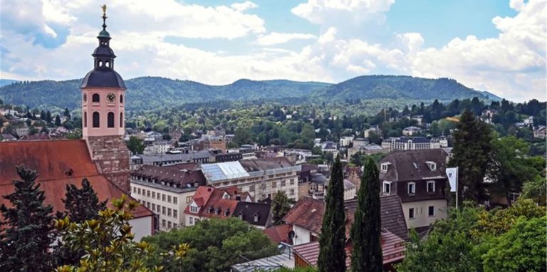 Der Blick auf die Innenstadt von Baden-Baden.