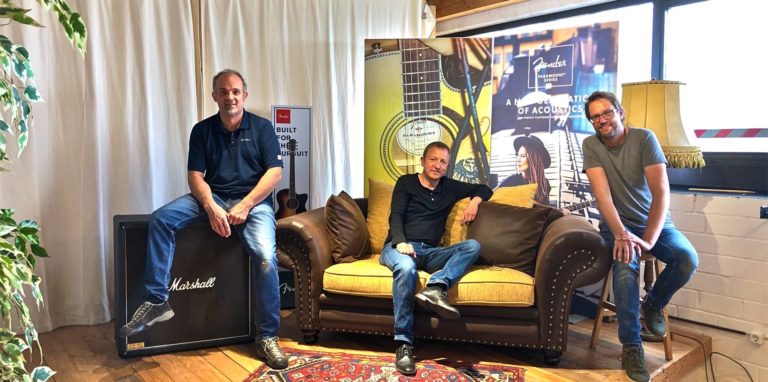 Treten gemeinsam die Nachfolge von Musikgeschäft „Just Music“ an (v.l.): Christian Bartelt, Matthias Schaaf und Thomas Middendorf.