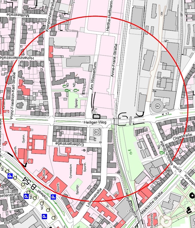 title attribut In einem Radius von 250 Metern um den Fundort müssen rund 1300 Anwohner evakuiert werden.
