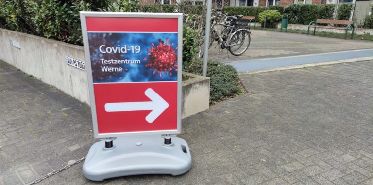 Die Zahl der positiven Testungen in Werne ist weiterhin auf einem vergleichsweise hohen Niveau.