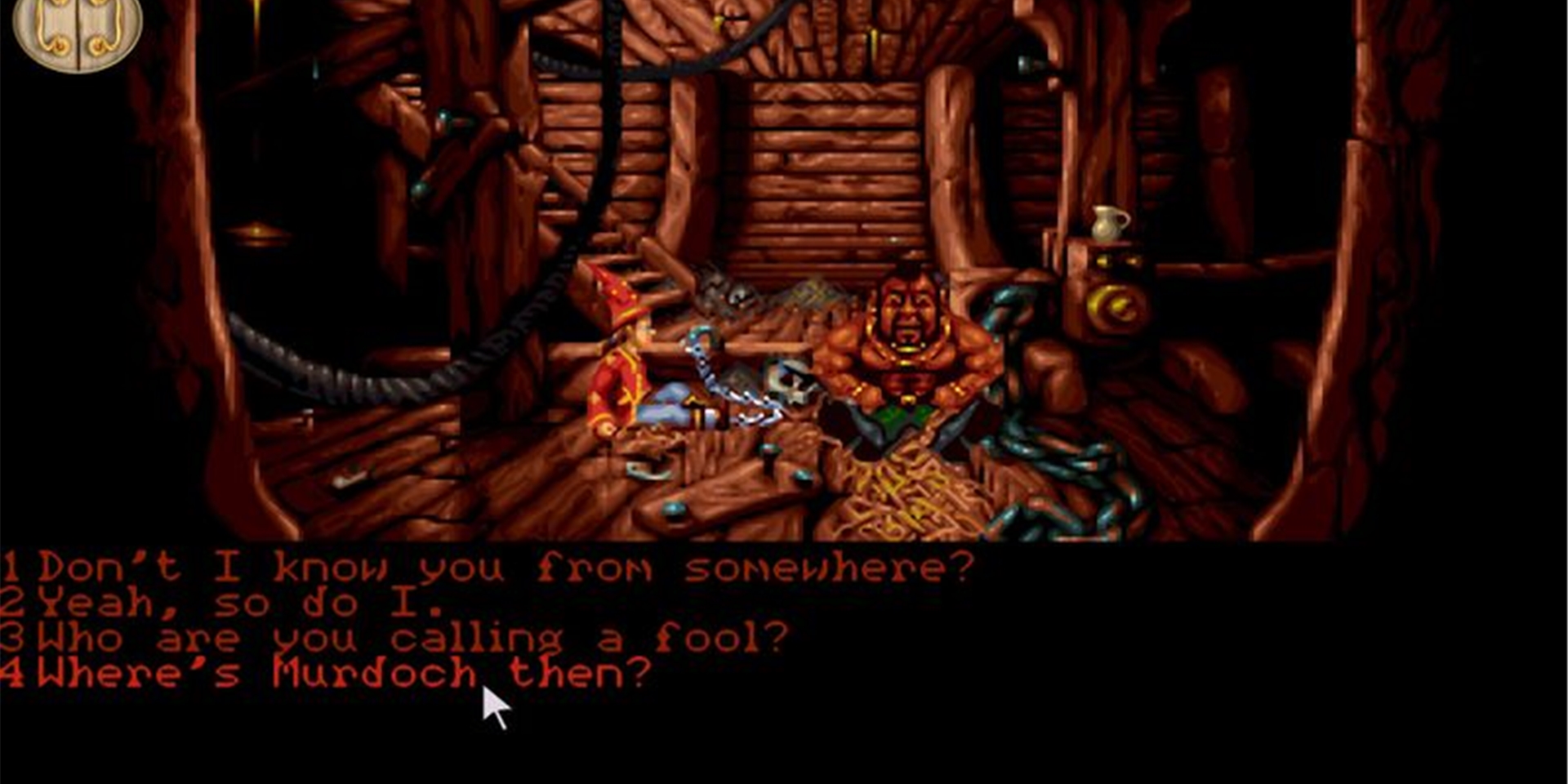 Simon gerät im gleichnamigen Spiel «Simon the Sorcerer» in eine magische Welt und muss den bösen Zauberer Sordid besiegen.