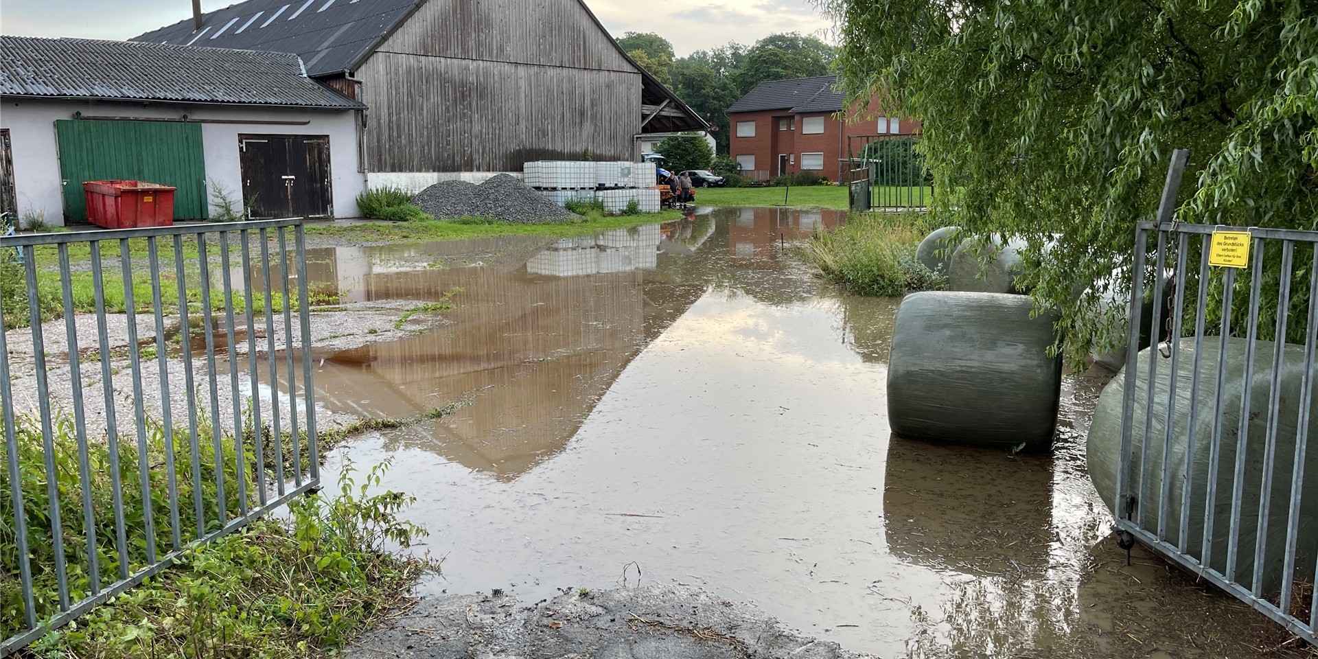 Einige Grundstücke waren besonders vom Hochwasser in Fröndenberg betroffen.