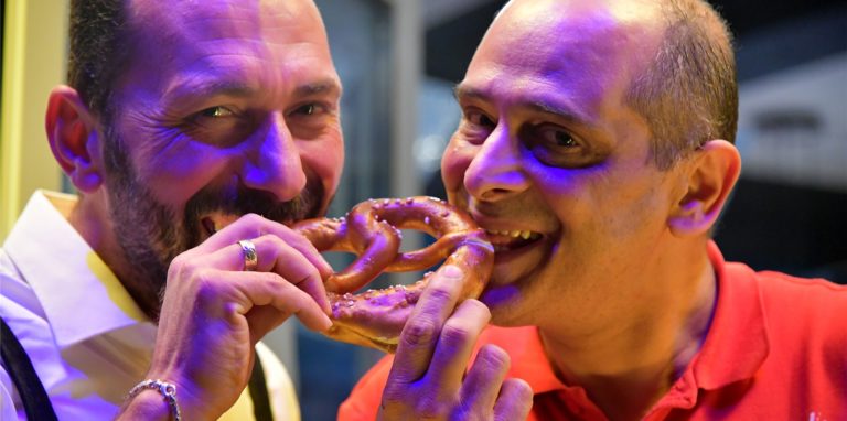 Gute Laune in Bork: Bei Haus Dörlemann gab es am Samstag ein Oktoberfest.