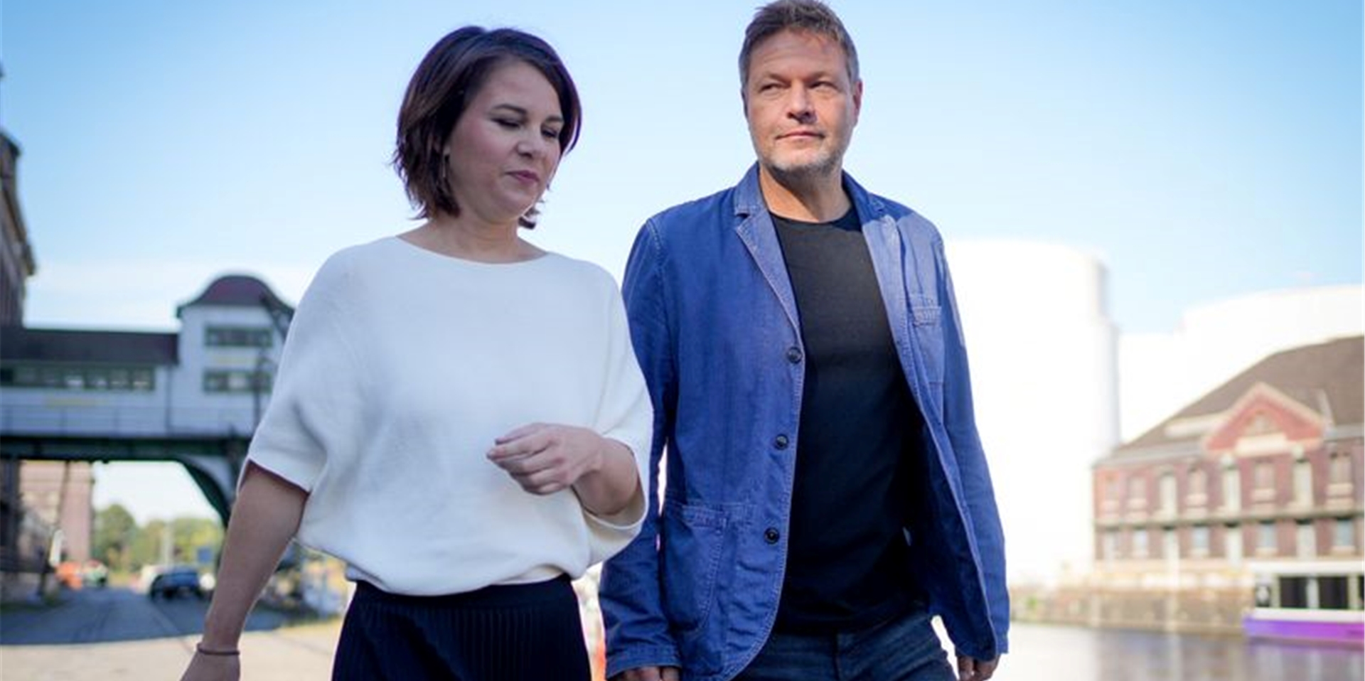 Annalena Baerbock, Bundesvorsitzende von Bündnis 90/Die Grünen, und Robert Habeck, Bundesvorsitzender von Bündnis 90/Die Grünen, wollen mit der SPD und der FDP sondieren.
