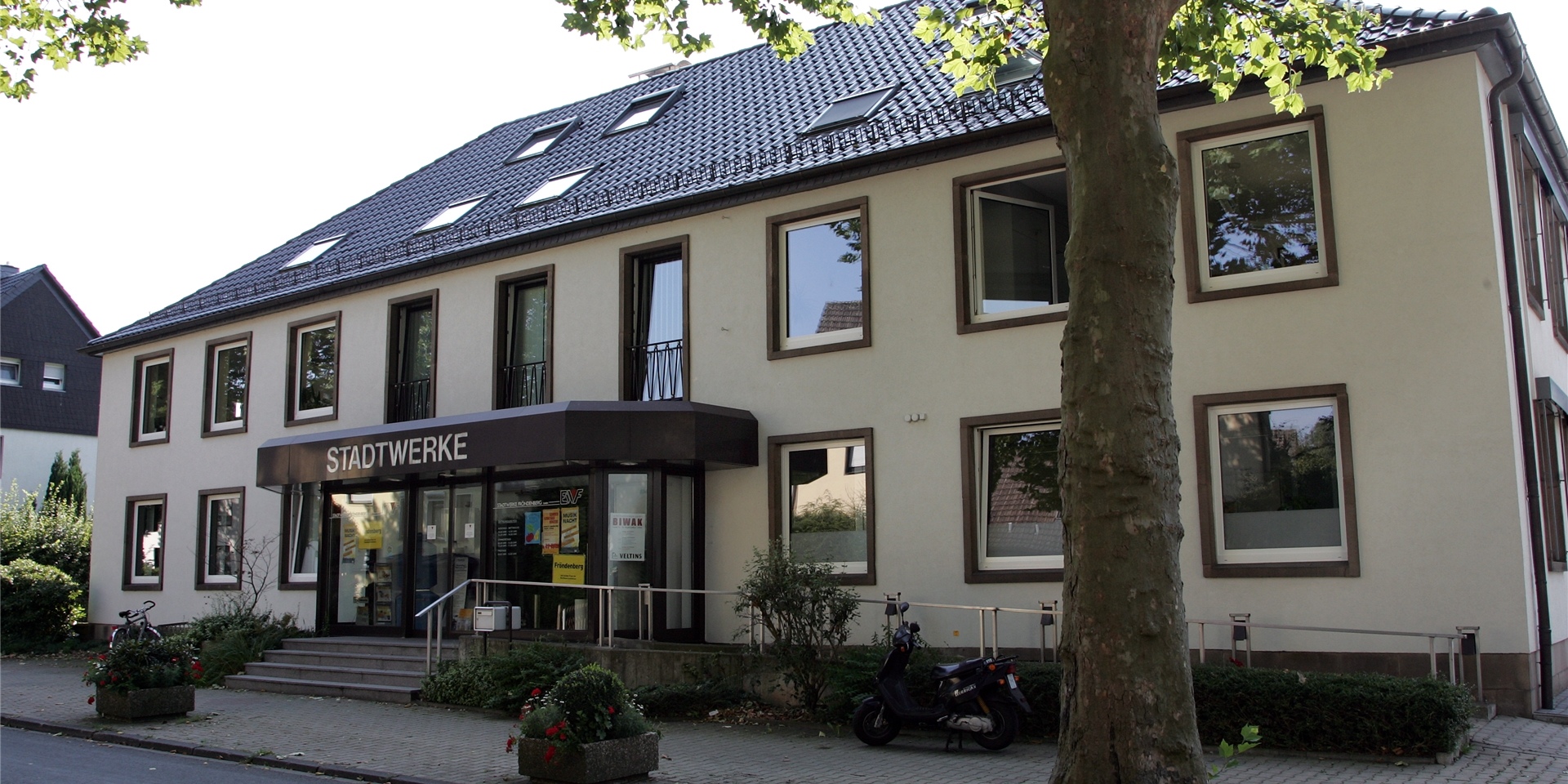 Die Zentrale der Stadtwerke Fröndenberg Wickede an der Graf-Adolf-Straße in Fröndenberg.