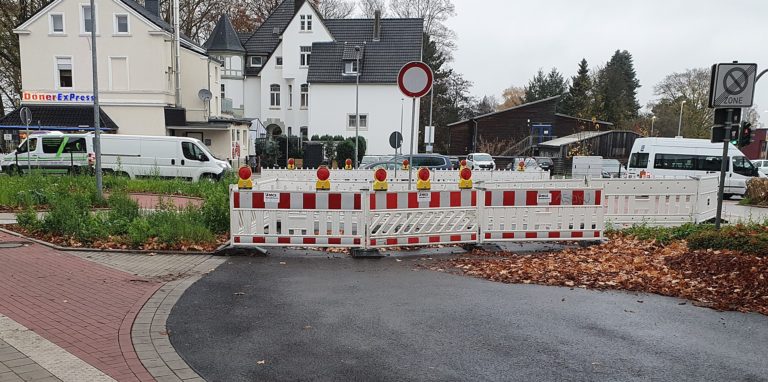 Weiterhin gibt es für Autos keine Verbindung zwischen oberer Friedrich-Ebert- und Viktoriastraße.