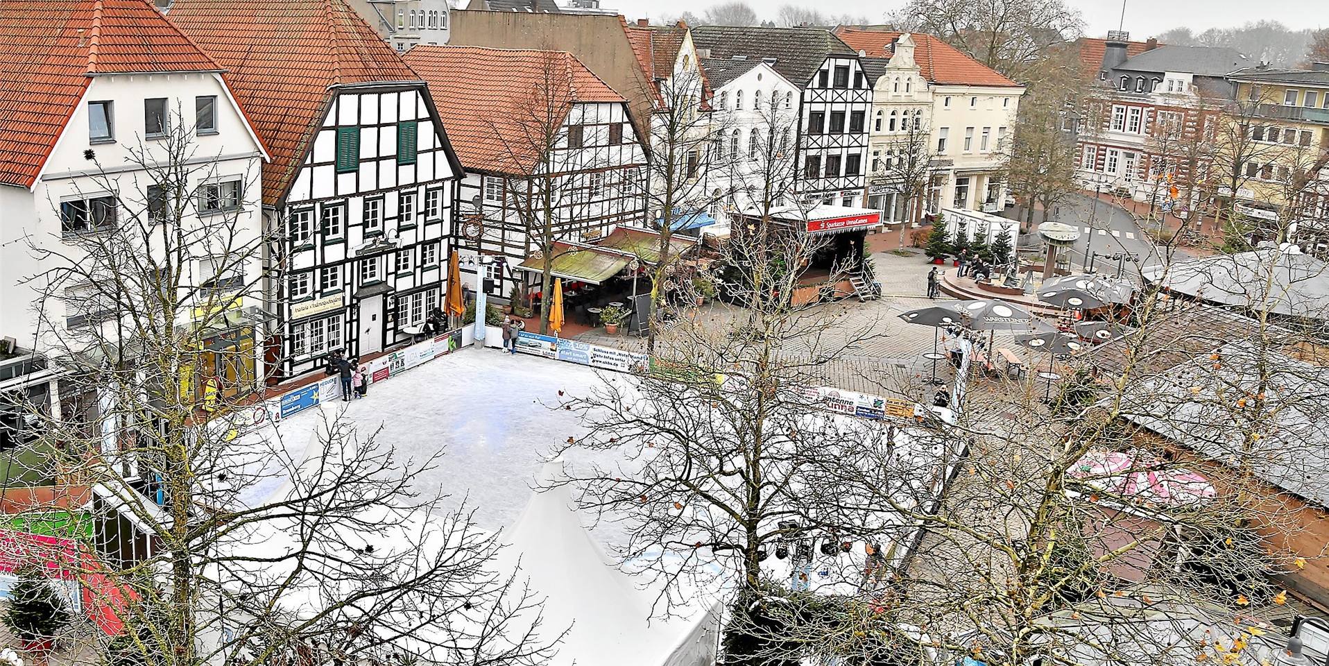 Die Winterwelt am Kamener Markt findet dieses Jahr unter Einschränkungen statt.