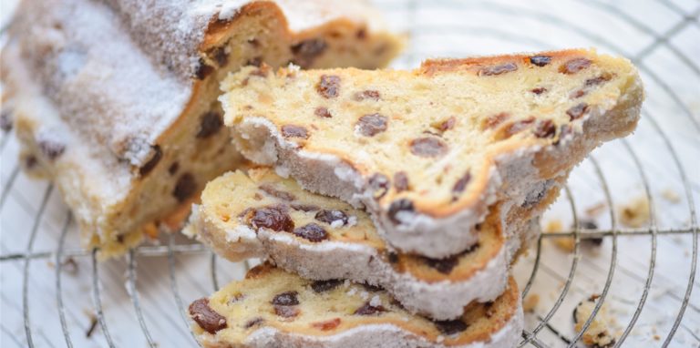 Das ist der preisgekrönte Weihnachts-Stollen der Bäckerei Kanne.