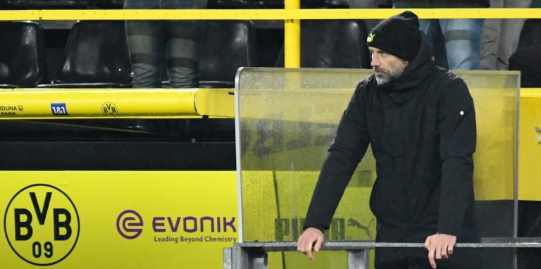 BVB-Coach Marco Rose wurde im Topspiel gegen Bayern auf die Tribüne geschickt.