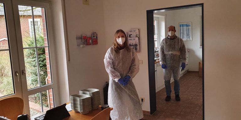 Im DRK-Testzentrum in Herbern wurden 700 Tests an den Feiertagen durchgeführt.